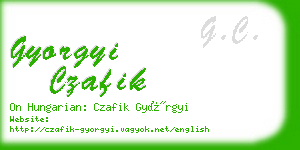 gyorgyi czafik business card